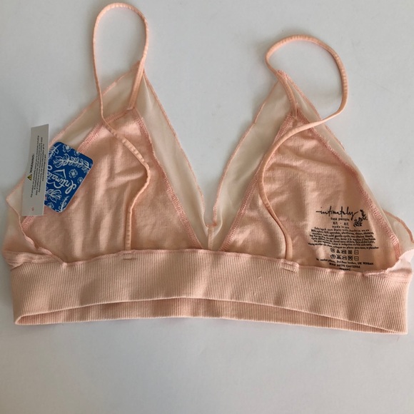 NEW! FREE PEOPLE INTIMATELY nude charlee yoga sports bikini bralette mesh bra - Picture 7 of 8